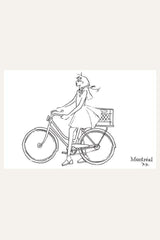Post Card- Fille a Vélo