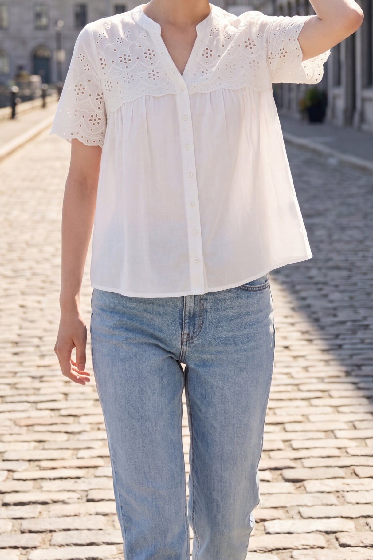 Rachida Sheer Short Sleeve Shirt