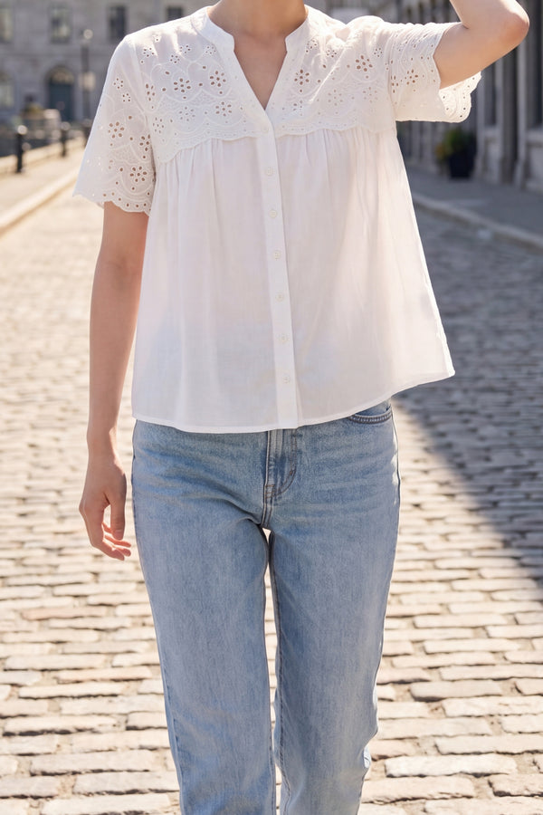 Rachida Sheer Short Sleeve Shirt