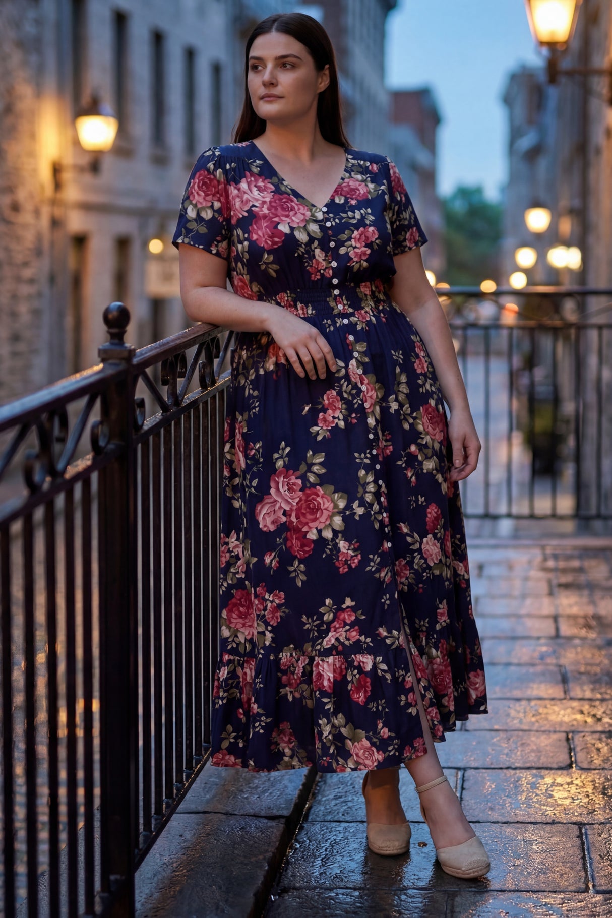 Reese Plus Size Floral Print Dress
