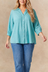 Roxanne Oversized Shirt Semi-Sheer Cotton Blend