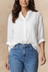 Roxanne Oversized Shirt Semi-Sheer Cotton Blend