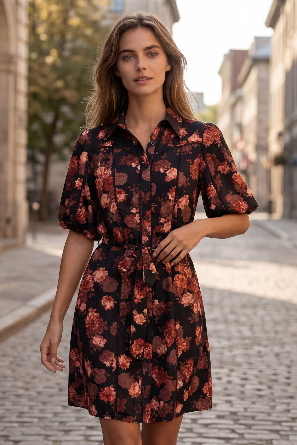 Robe chemise florale Ruby