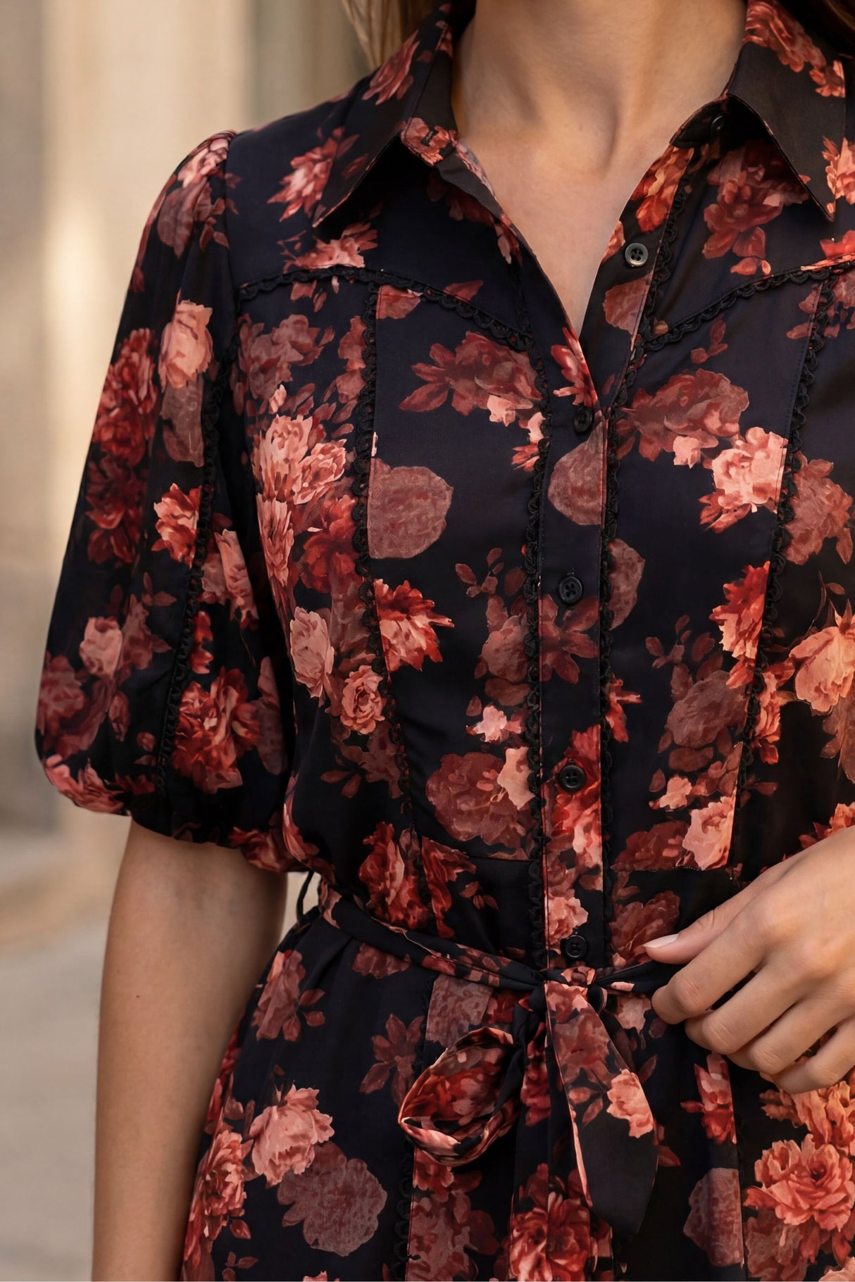 Robe chemise florale Ruby