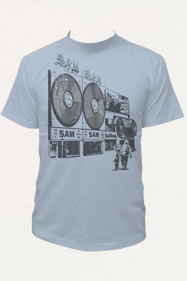Sam The Record Man Men's T-Shirt Blue