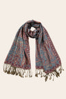 Pashmina Scarf Paisley Print Burgundy