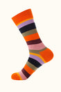 Socks Striped Pattern - Onze Montreal Orange Onze Montreal
