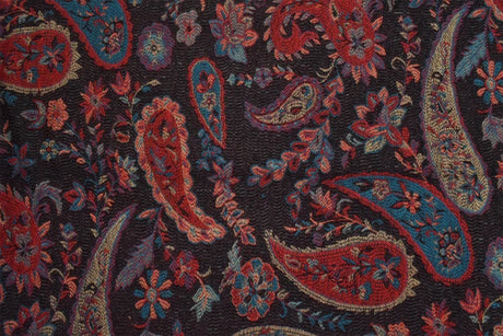 Scarf Paisley Floral Motif Fringed