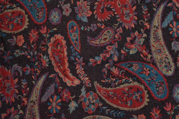Scarf Paisley Floral Motif Fringed