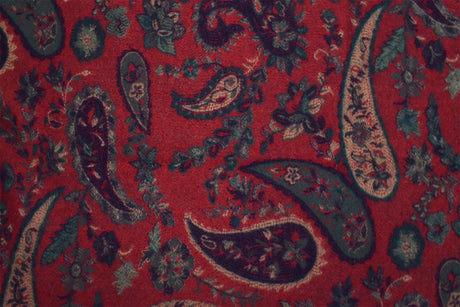 Scarf Paisley Plantsl Motif Fringed