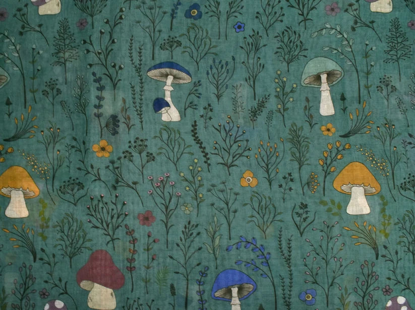 Scarf Mushrooms Sage Green