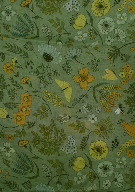 Foulard Forêt Plantes Vert