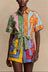 Samuela Printed Tie Waist Romper