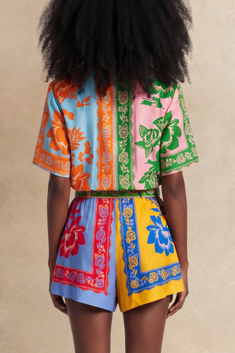 Samuela Printed Tie Waist Romper