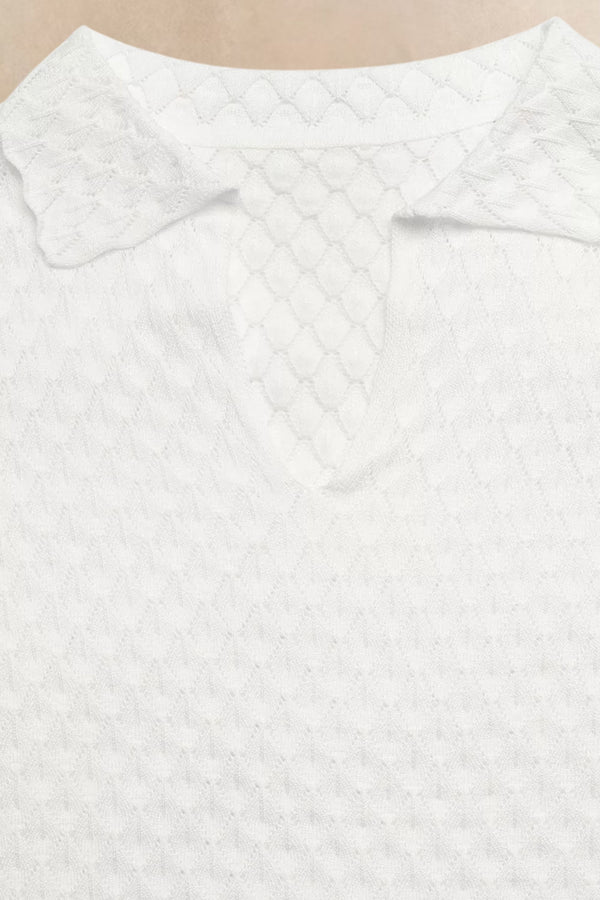 Sandrine Textured Short Sleeve Knit Top