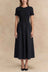 Sarah Black Full-Skirt Dress
