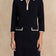 Sasha Black Contrast Collar Dress