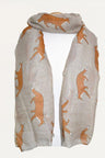 Scarf Light Foxes Print