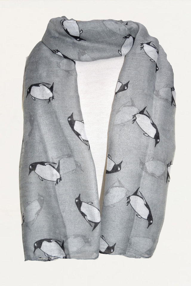 Foulard Léger Pingouin Gris