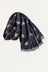 Scarf Hearts Motif Fringes - Onze Montreal Black Onze Montreal