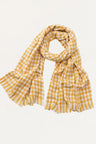 Scarf Houndstooth Print Fringed