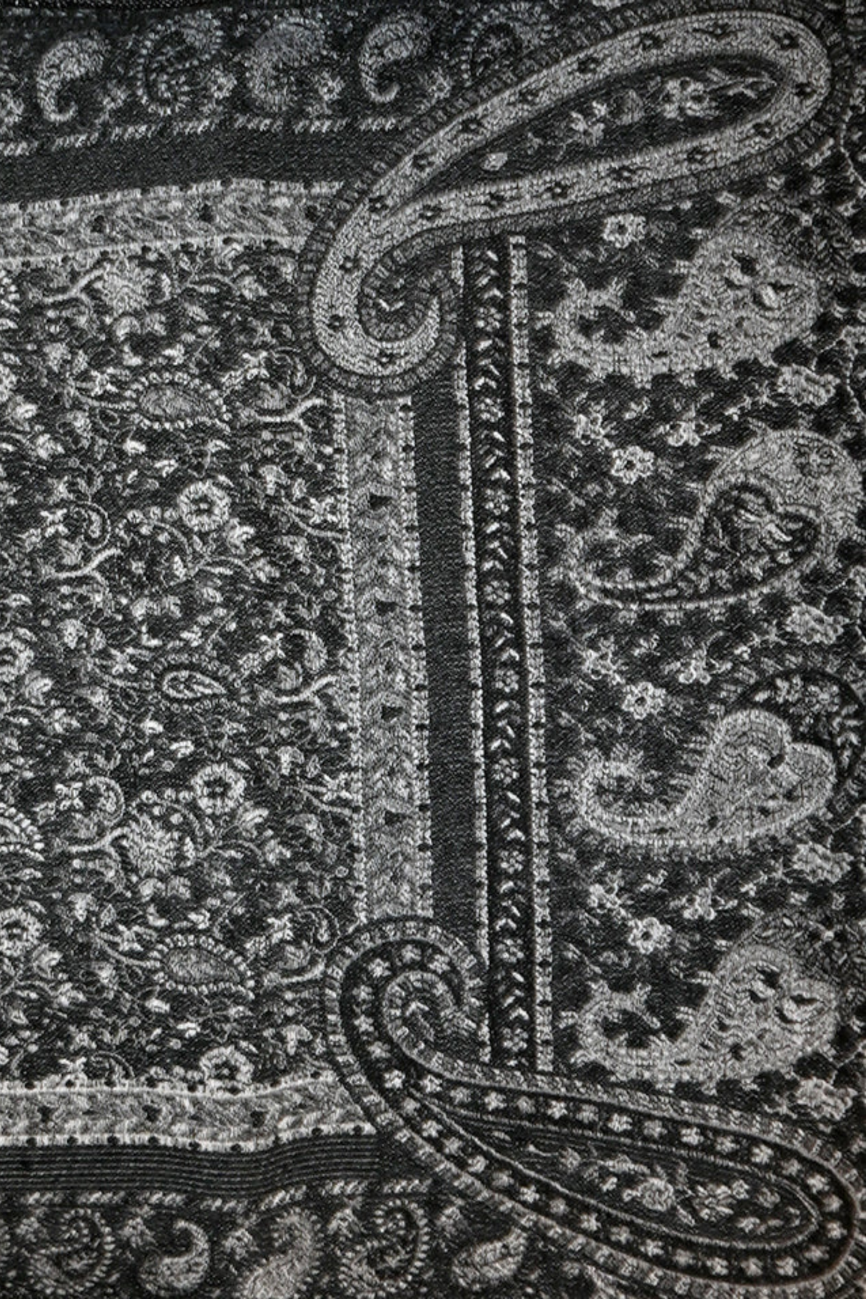 Écharpe Bohème à Franges Motif Cachemire