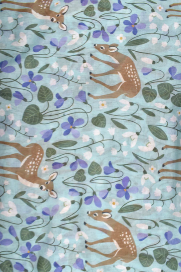 Scarf Deer Flower