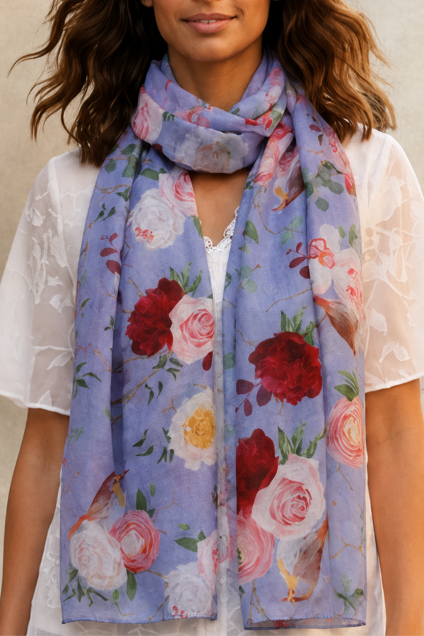 Scarf Floral Bird