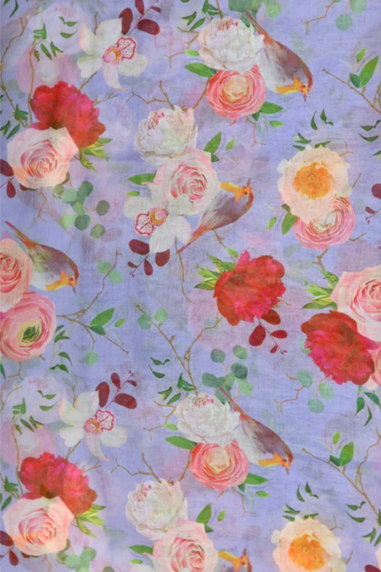Scarf Floral Bird