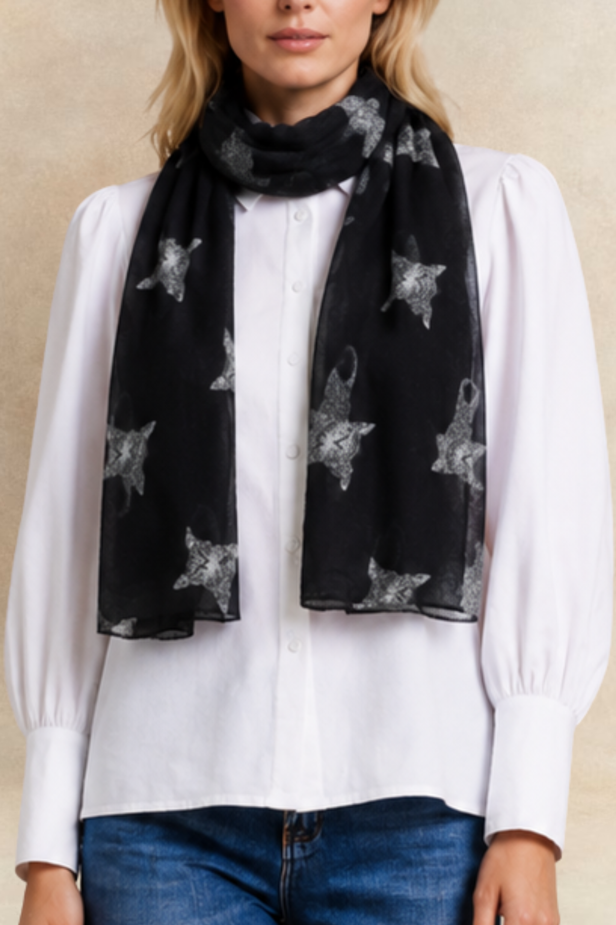 Foulard Imprimé Chat Noir