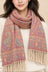 Foulard Cachemire Rose Frange
