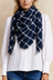 Scarf Plaid Print Fringed