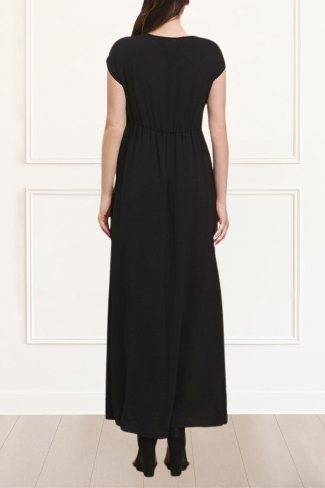 Sierra Maxi Dress V-Neck Front Tie Cap Sleeves