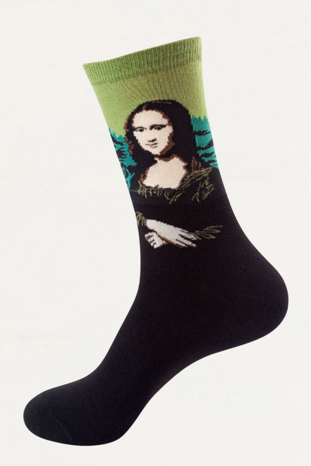 Socks Mona Lisa Green Black - Onze Montreal Green Onze Montreal