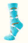 Socks Rainbow Clouds Motif