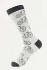 Socks Bicycle Motif Grey