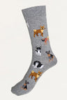 Socks Dogs Motif Grey