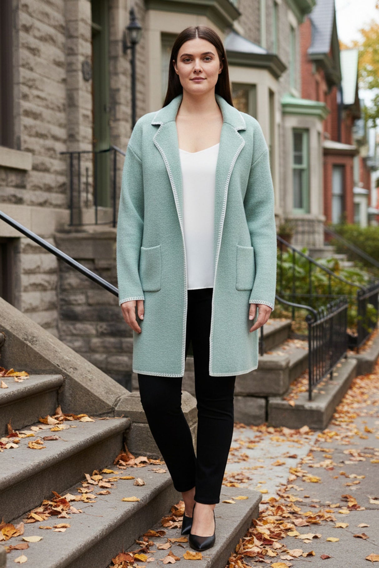 Solana Knit Cardigan Long Open-Front