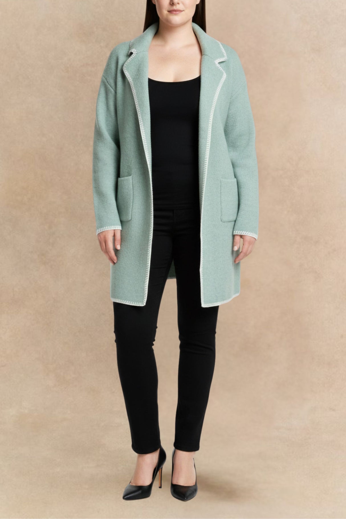 Solana Knit Cardigan Long Open-Front