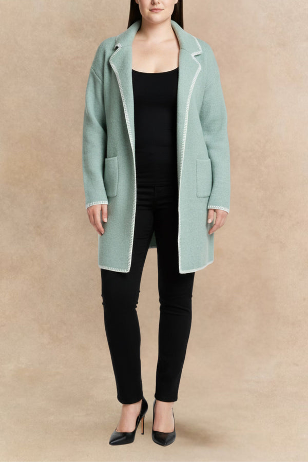 Solana Knit Cardigan Long Open-Front