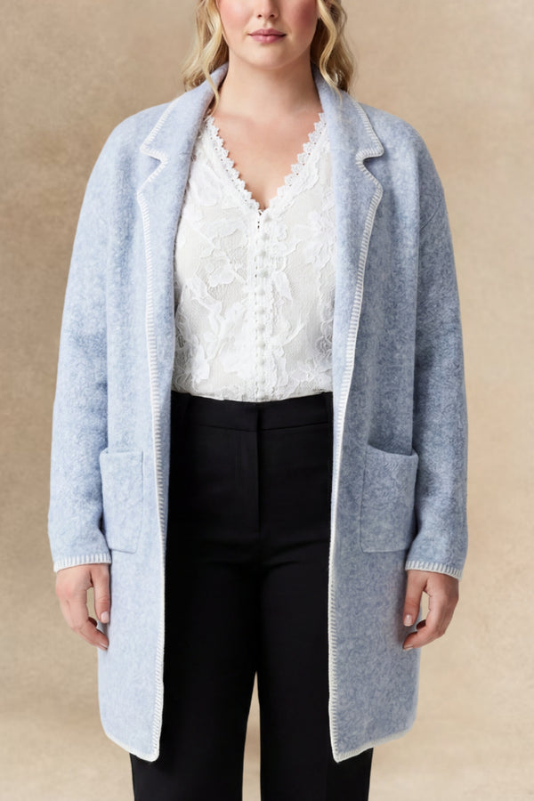 Solana Knit Cardigan Long Open-Front