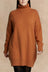 Zaina Robe Pull Col Roulé Couleur Unie