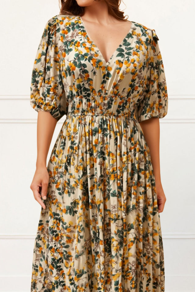 Sophie Maxi Dress Fit & Flare Citrus Print