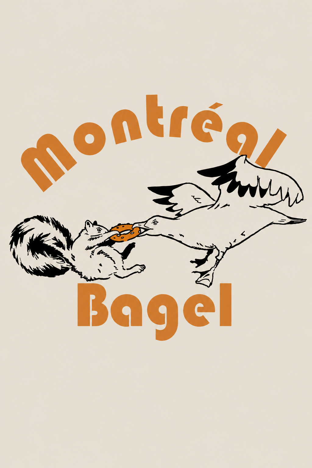 T-shirt homme Écureuil contre mouette