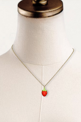 Collier chaîne en acier inoxydable fraise