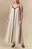 Svetlana Robe Longue Bordure Contrastante