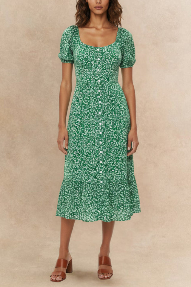 Sylvie Midi Dress On-Off Shoulders