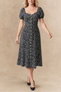Sylvie Midi Dress On-Off Shoulders