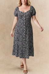 Sylvie Midi Dress On-Off Shoulders