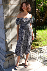 Sylvie Midi Dress On-Off Shoulders